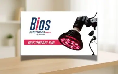 Equipamento BIOS Therapy XVIII com luzes vermelhas para sessões de fototerapia