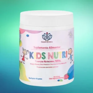 Pote do suplemento Kids Nutri da Pharma Quântica, suplemento infantil sabor iogurte de morango