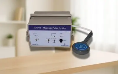 Equipamento TMS-V3 da Nova Ciência para estimulação magnética transcraniana