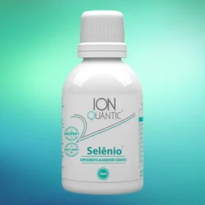 Frasco do suplemento Selênio da linha Ionquântic com caixa de 50ml